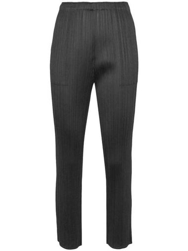 Monthly Color January Slim Fit Straight Pants Grey - ISSEY MIYAKE - BALAAN 1