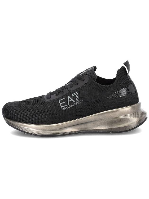 Logo Low Top Sneakers Black - EMPORIO ARMANI - BALAAN 3