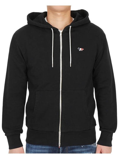 Tricolor Fox Patch Zip Up Hoodie Black - MAISON KITSUNE - BALAAN 2