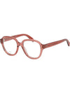 Glasses frame CL50107I 074 pink transparent horn rim square - CELINE - BALAAN 7