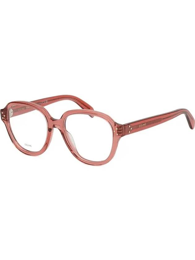 Glasses frame CL50107I 074 pink transparent horn rim square - CELINE - BALAAN 7