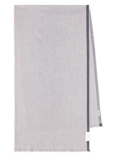 Wool Cashmere Muffler Pearl Gray - BRUNELLO CUCINELLI - BALAAN 2