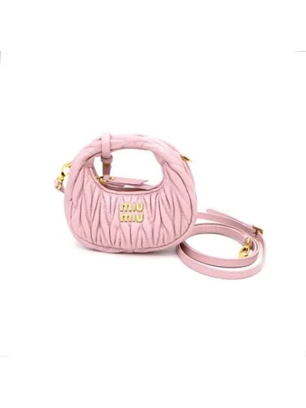 Wander Matelasse Micro Nappa Leather Hobo Mini Bag Begonia Pink - MIU MIU - BALAAN 2