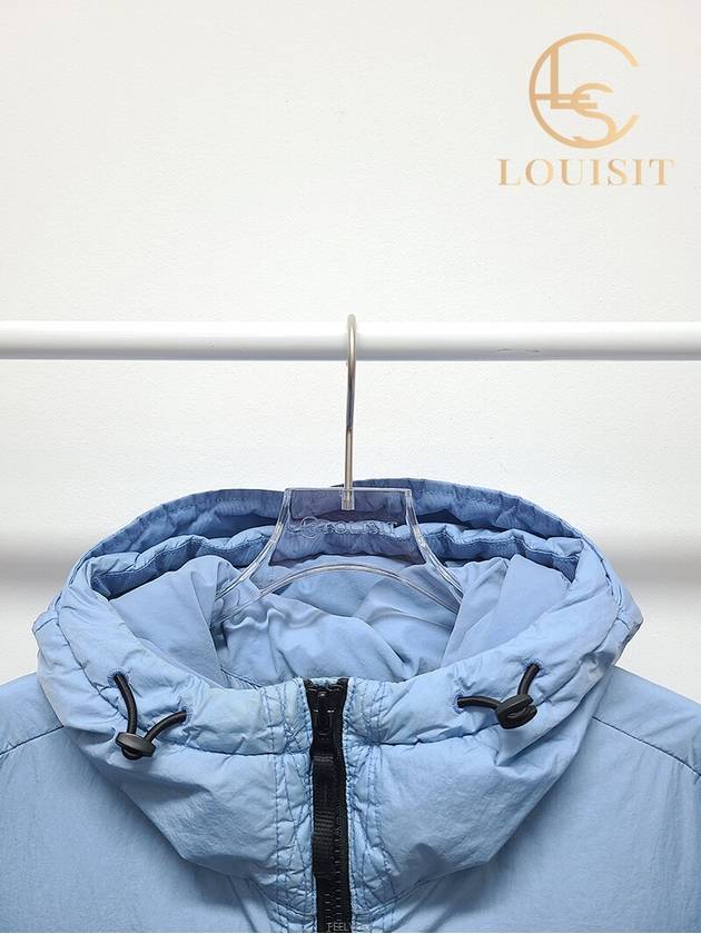 Used luxury goods Lewis It L Pastel blue wappen crinkle wraps hooded padded jumper - STONE ISLAND - BALAAN 2