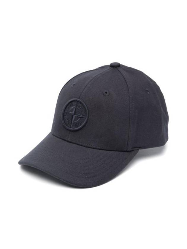 Kids Embroidery Logo Cotton Ball Cap Navy - STONE ISLAND - BALAAN 1