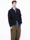 Men s M243OT02NY Dense Cable Collar Neck Knit Button Cardigan Navy - CHANCE'S NOI - BALAAN 4