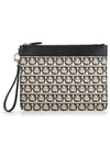 Gancini Zip Clutch Bag Beige - SALVATORE FERRAGAMO - BALAAN 3