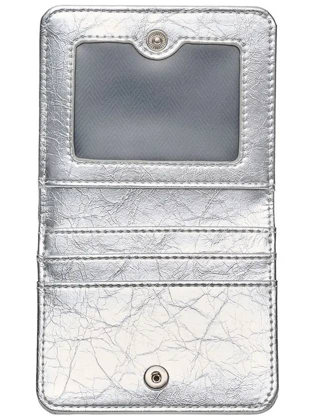 Daisy Photo Slot Half Wallet Banknote Card Silver - LE MASQUE - BALAAN 3