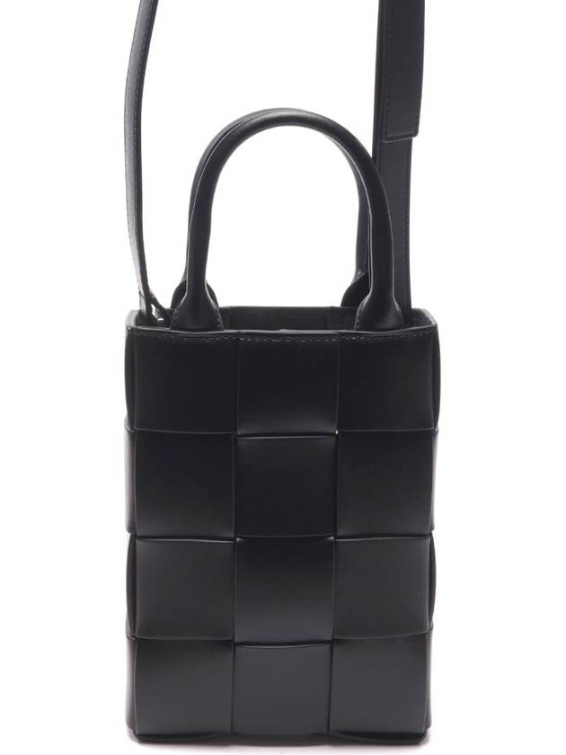 Intrecciato Cassette Mini Tote Bag Black - BOTTEGA VENETA - BALAAN 3