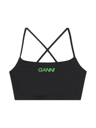 Active Strap Sleeveless Black - GANNI - BALAAN 2