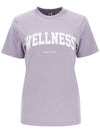 Wellness Logo Print Cotton Short Sleeve T-Shirt Lilac - SPORTY & RICH - BALAAN 2