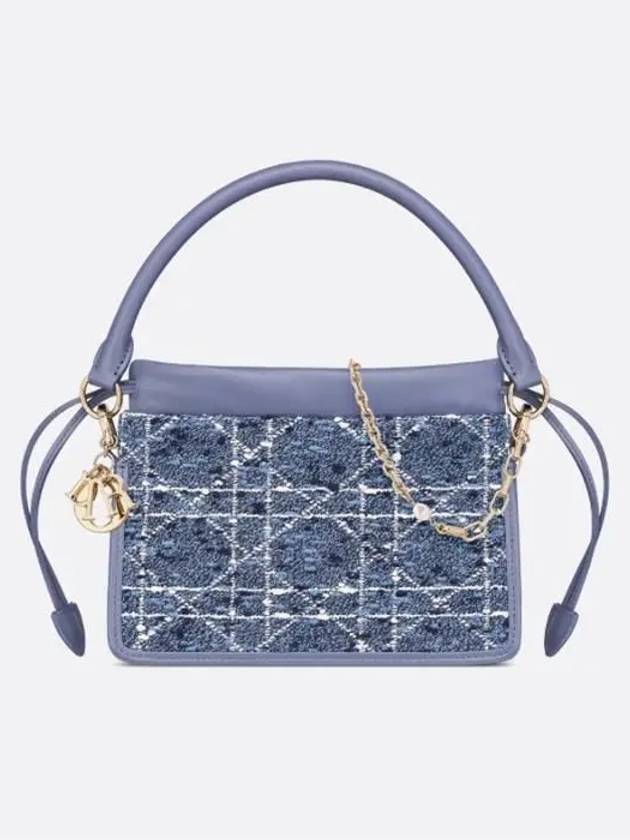 Lady Dior Milly Mini Bag Blue Cannage TweedS0981OMFY M52I - DIOR - BALAAN 1