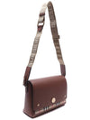 Leather and Vintage Check Note Crossbody Bag Tan - BURBERRY - BALAAN 4