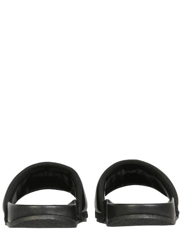 Logo Padded Leather Slippers Black - AMBUSH - BALAAN 3