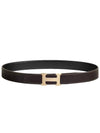 Faubourg Buckle Reversible 32mm Leather Belt Black - HERMES - BALAAN 3