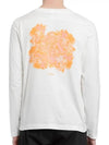 Men's Neo Flora Print Organic Cotton Long Sleeve T-Shirt White - STONE ISLAND - BALAAN 3