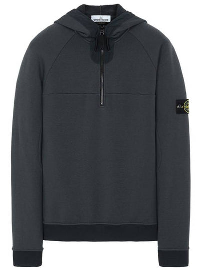 Wappen Patch Half Zip Up Hoodie Charcoal - STONE ISLAND - BALAAN 2