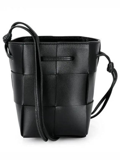 Intrecciato Cassette Small Bucket Bag Black - BOTTEGA VENETA - BALAAN 2