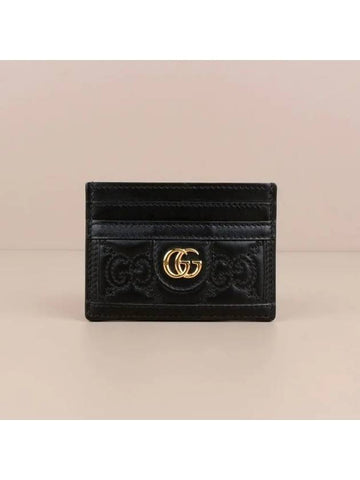 New Matelasse Card Holder Black 723790 UM8IG 1000 - GUCCI - BALAAN 1