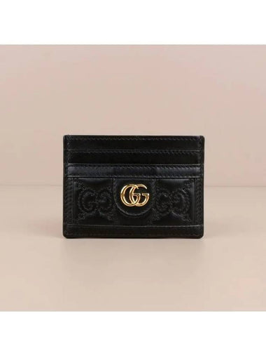 New Matelasse Card Holder Black 723790 UM8IG 1000 - GUCCI - BALAAN 1