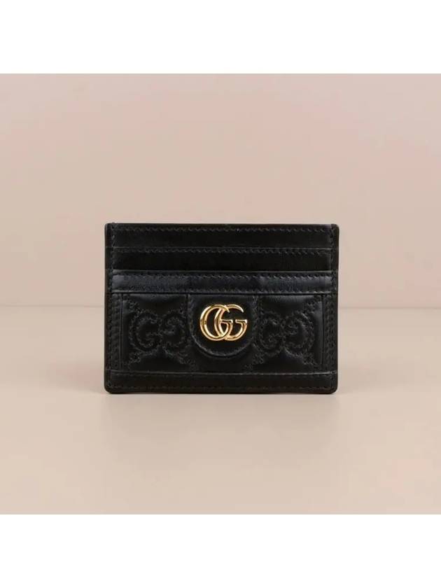 New Matelasse Card Holder Black 723790 UM8IG 1000 - GUCCI - BALAAN 1