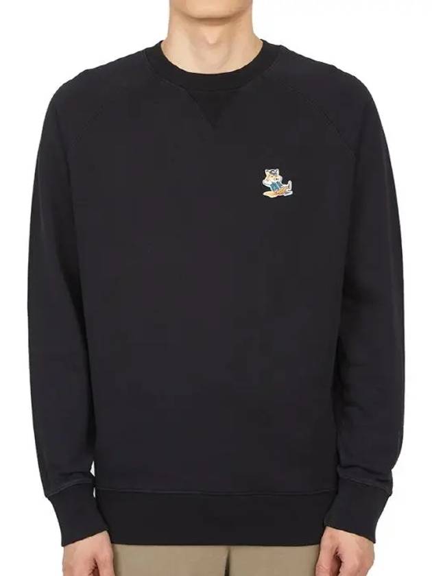 Dressed Fox Patch Classic Sweatshirt Black - MAISON KITSUNE - BALAAN 3