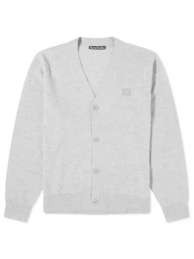 Keve Face Wool V-neck Cardigan Grey - ACNE STUDIOS - BALAAN 2