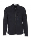 Supima Cotton Twill Stretch-TC Jacket Navy Blue - STONE ISLAND - BALAAN 2