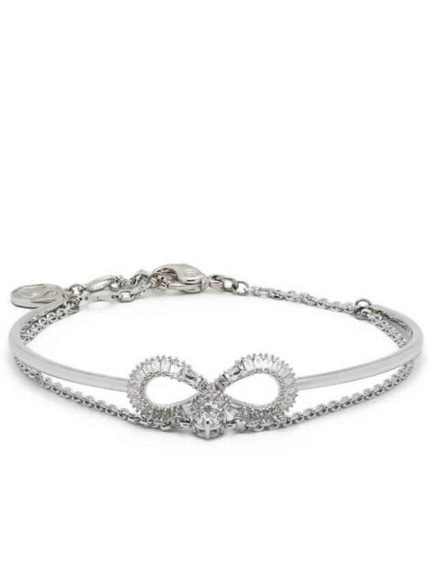 Hyperbola Infinity Rhodium Plated Bracelet Silver - SWAROVSKI - BALAAN 1