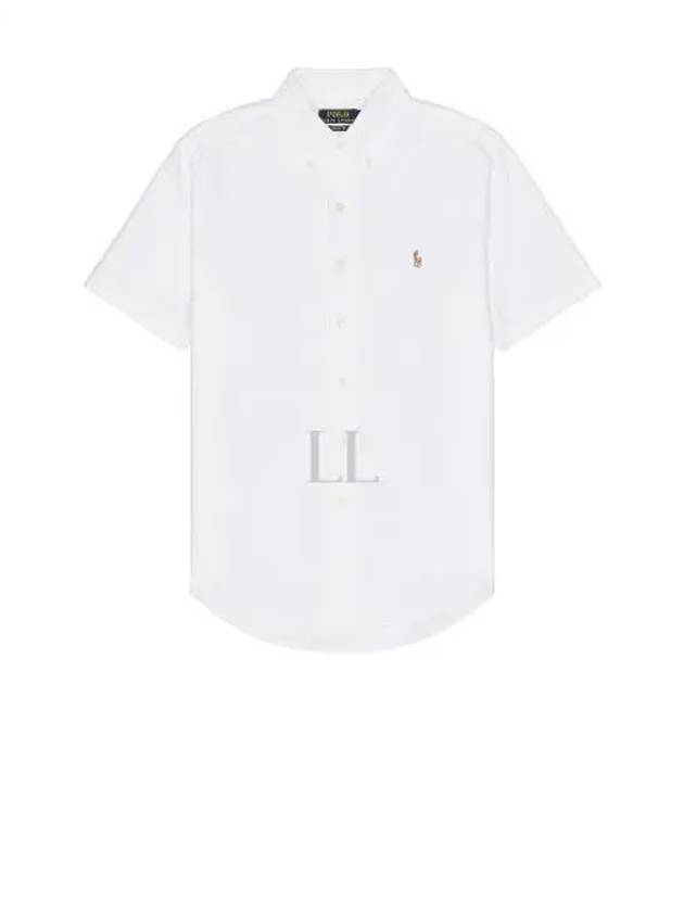 Embroidered Logo Short Sleeve Shirt White - POLO RALPH LAUREN - BALAAN 2