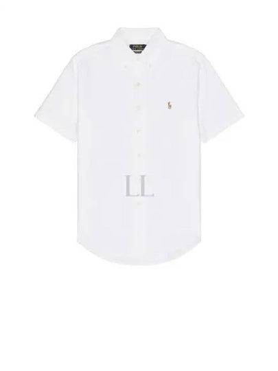 Embroidered Logo Short Sleeve Shirt White - POLO RALPH LAUREN - BALAAN 2