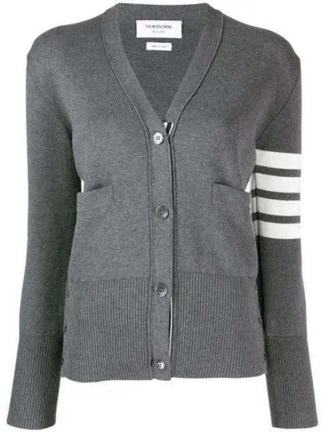 23FW FKC207A diagonal armband Milanese stitch classic cardi 1008795 - THOM BROWNE - BALAAN 1