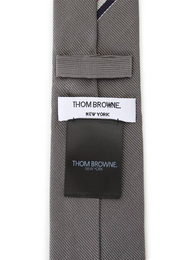 Anchor Jacquard Classic Silk Tie Grey - THOM BROWNE - BALAAN 10