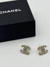 Women's CC Logo Pearl Crystal Stud Earrings Gold - CHANEL - BALAAN 5