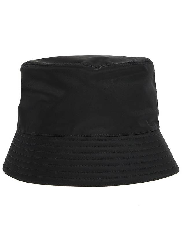 Triangle Logo Re-nylon Bucket Hat Black - PRADA - BALAAN 4