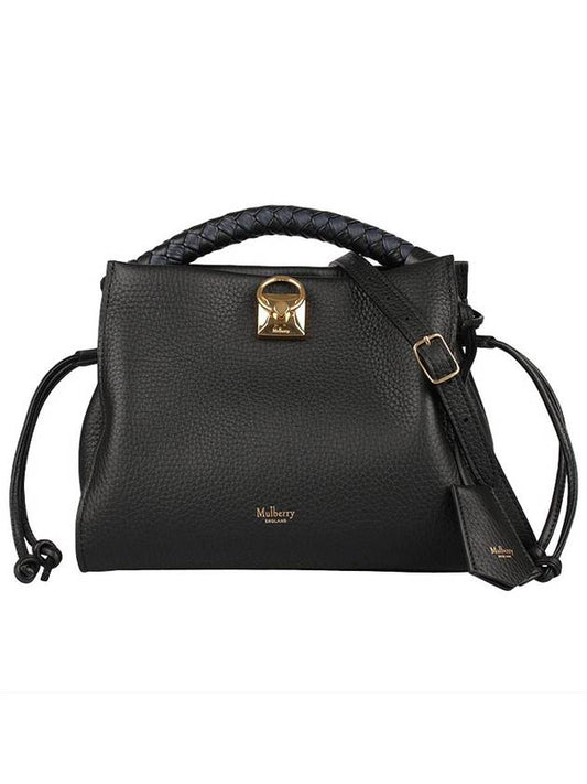 Iris Small Heavy Grain Shoulder Bag Black - MULBERRY - BALAAN 2