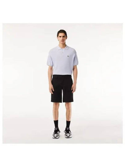 Men s Straight Fit Bermuda Chinos Black - LACOSTE - BALAAN 1