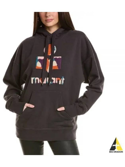 Mansel Big Logo Print Hoodie Fade Night - ISABEL MARANT - BALAAN 2