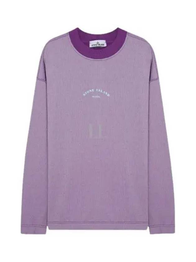 Marina Cotton Nylon Terry Fleece Crewneck Sweatshirt Purple - STONE ISLAND - BALAAN 2