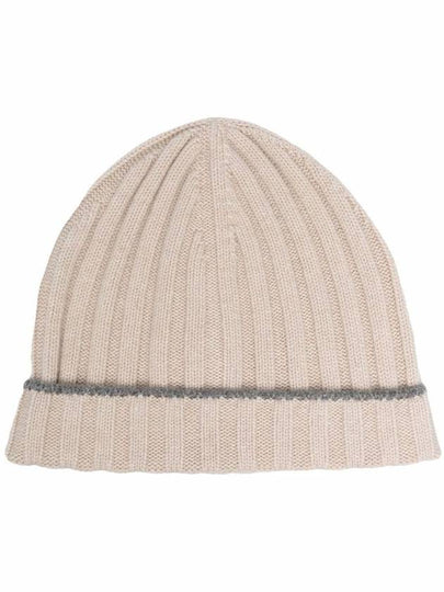 Logo patch cashmere beanie - BRUNELLO CUCINELLI - BALAAN 2