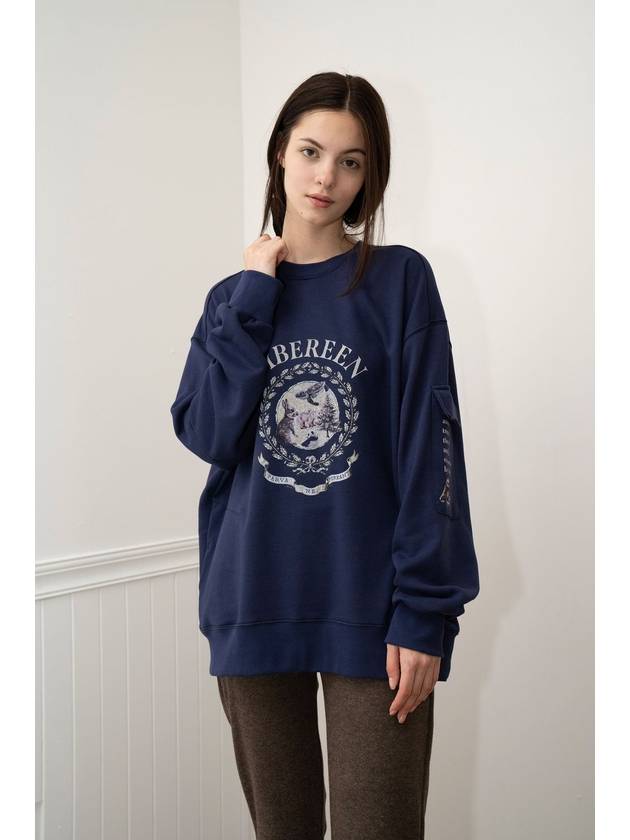 Animal recycle MTMnavy Animal recycling sweatshirt Navy - VIBEREEN - BALAAN 6