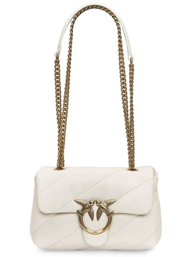 Women's Puff Maxi Quilted Mini Love Shoulder Bag White - PINKO - BALAAN 2