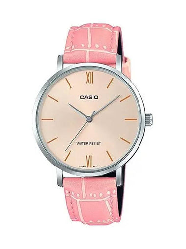 Women Leather Wrist Watch LTPVT01L4B - CASIO - BALAAN 1