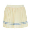 Serif Logo Stripe Detail Pleated Skirt Beige - SPORTY & RICH - BALAAN 1