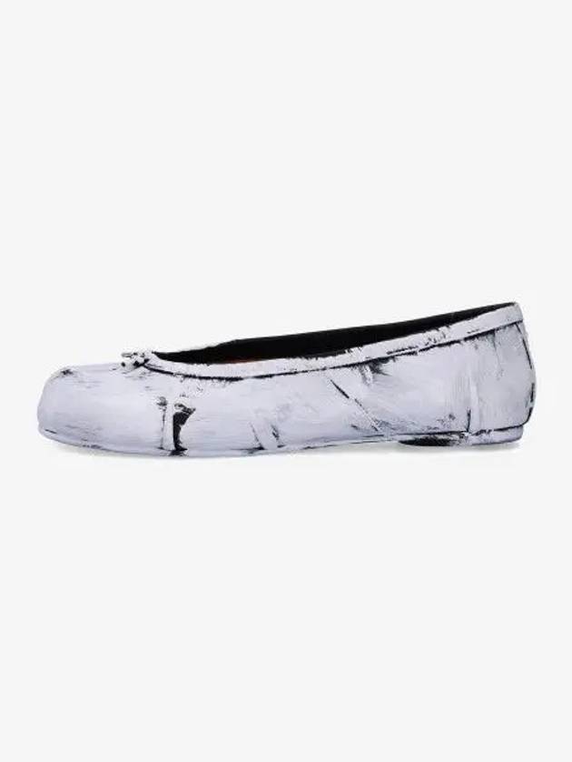 Tabi Leather Ballerina Flat Shoes White - MAISON MARGIELA - BALAAN 2