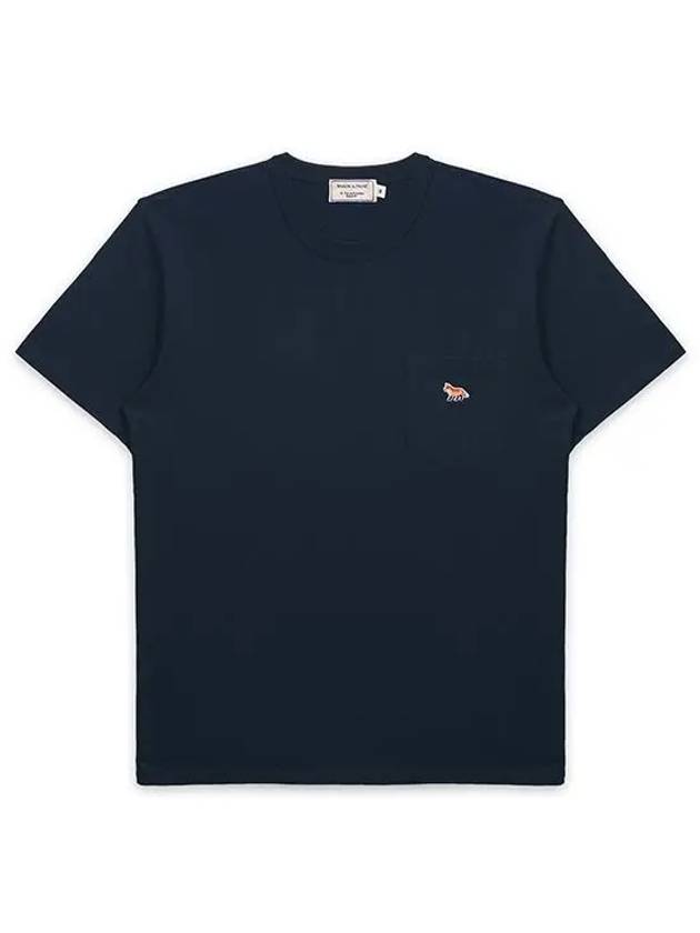 Baby Fox Patch Pocket Short Sleeve T-Shirt Navy - MAISON KITSUNE - BALAAN 3