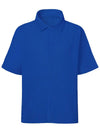 Collar Neck Pleats Polo Shirt Blue - MONPLISSE - BALAAN 1