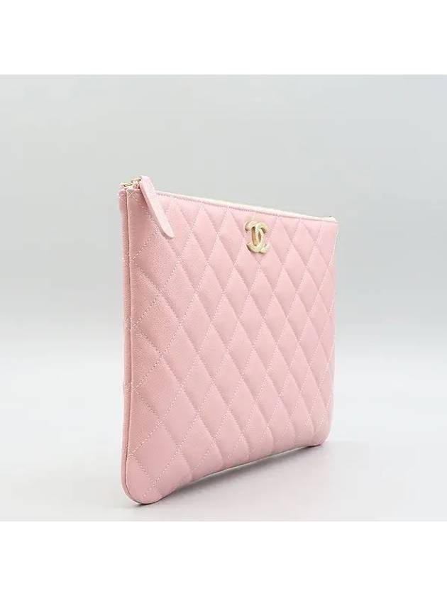 AP2968 Light pink color caviar gold logo decoration clutch - CHANEL - BALAAN 3