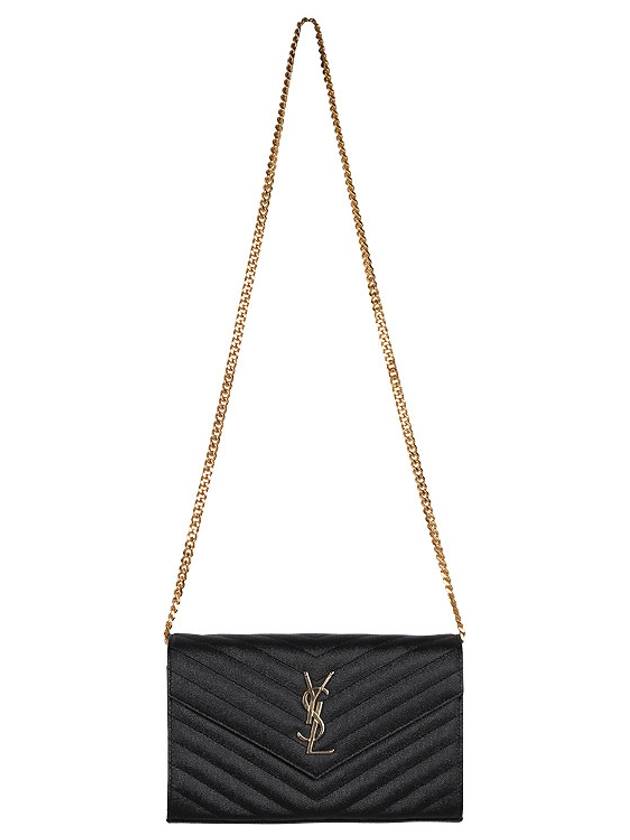 Monogram Matelasse Chain Shoulder Bag Black - SAINT LAURENT - BALAAN 4