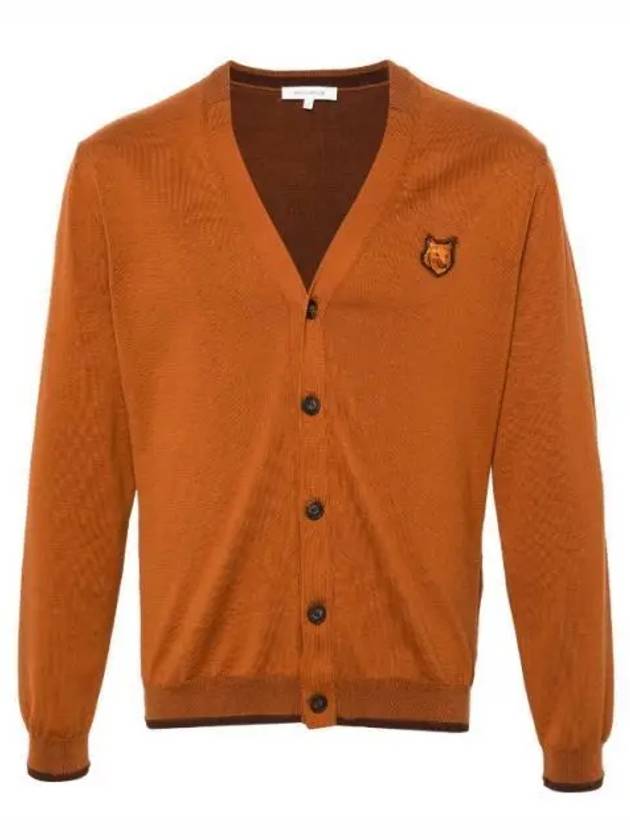 Bold Fox Head Cotton Cardigan Tobacco - MAISON KITSUNE - BALAAN 2